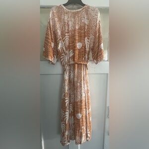 Elegant Brown Patterned Dress